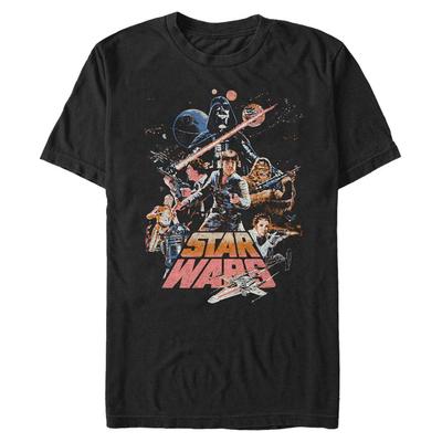 Star Wars - Skupina Stand And Fight - Hombres Camiseta - Negro - delante