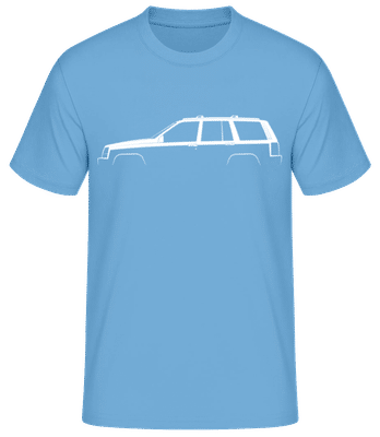 'Jeep Grand Cherokee (ZJ)' Silhouette - T-shirt standard Homme - Bleu clair - Devant