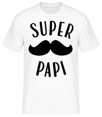 Super Papi - Männer Basic T-Shirt - Weiß - Vorne