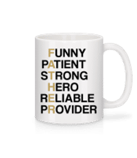 FATHER - Definition - Mug en céramique blanc - Blanc - Devant