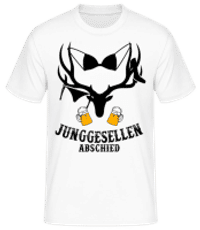 Junggesellenabschied BH-Hirsch - Männer Basic T-Shirt - Weiß - Vorne