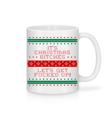 It´s Christmas Bitches - Mug en céramique blanc - Blanc - Devant