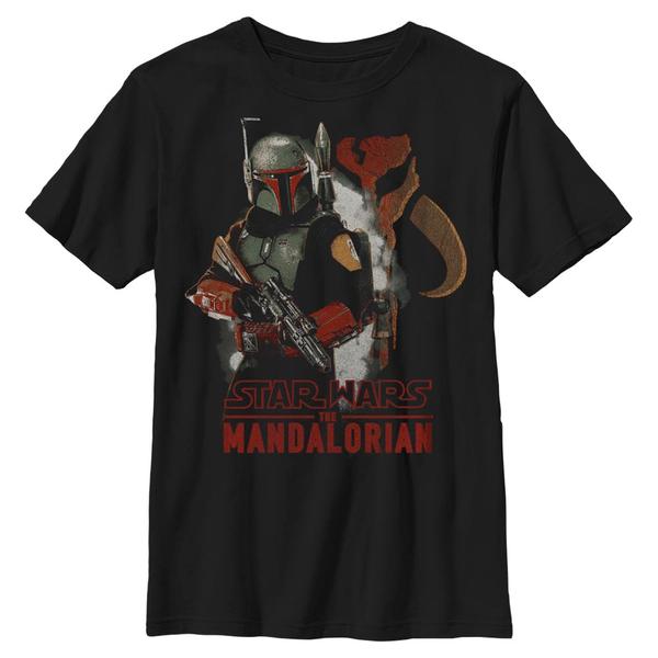 Preview: Star Wars - The Mandalorian - Boba Fett My Fathers Armor - Kids T-Shirt - Black - Front