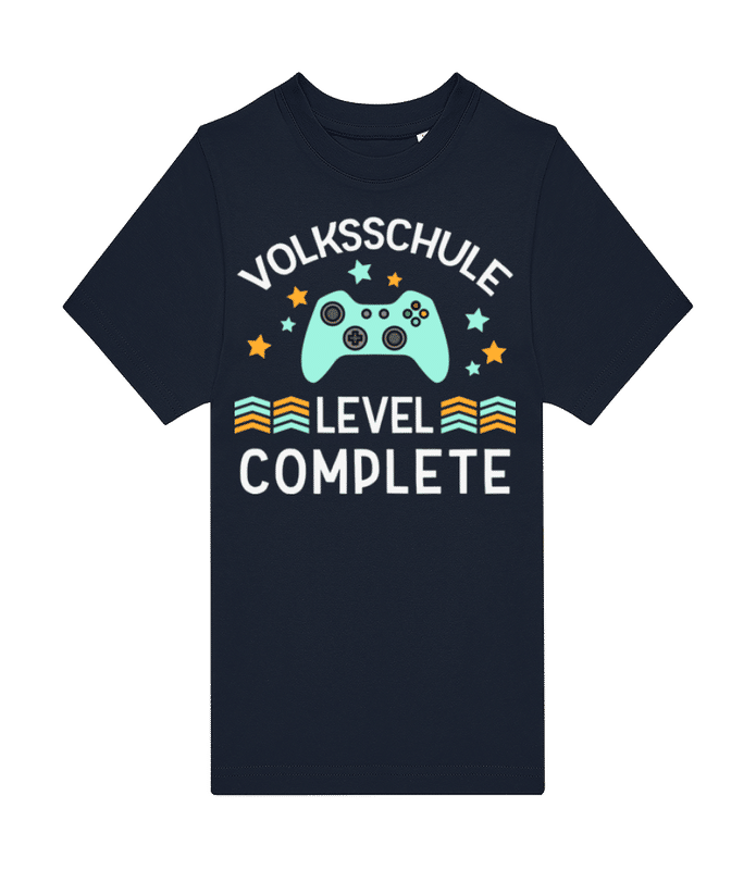 Vorschau: Volksschule Level Complete - Kinder T-Shirt B&C - Marine - Vorne