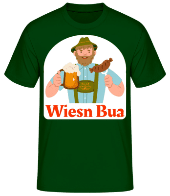 Wiesn Bua - Männer Basic T-Shirt - Flaschengrün - Vorne