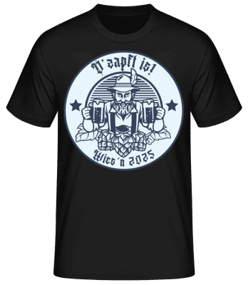 Ozapft Is 2025 - Männer Basic T-Shirt - Schwarz - Vorne