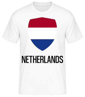 Netherlands - Pánske basic tričko - Biela - Predné