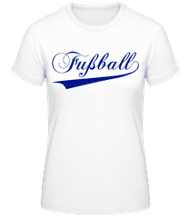 Fussball Schriftzug Blau · Frauen T-Shirt B&C