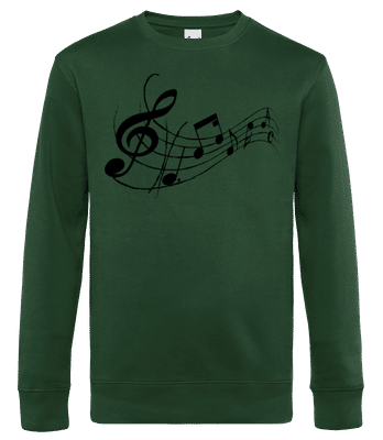 Music Notes Black 1 - Men's standard sweatshirt - Bottle green - Front
