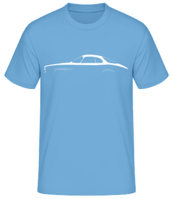 'Alfa Romeo Giulia Sprint' Silhouette - Pánské basic tričko - Světle modrá - Napřed