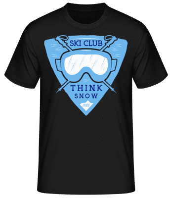 Ski Club Think Snow - T-shirt standard Homme - Noir - Devant