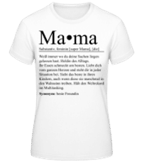 Mama Erläuterung - Frauen Basic T-Shirt - Weiß - Vorne