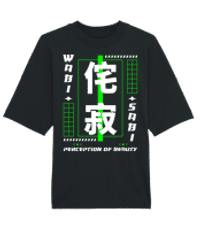 Wabi Sabi - Unisex Bio Oversize T-Shirt Stanley Stella 2.0 - Schwarz - Vorne