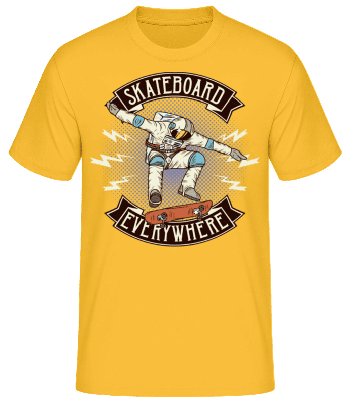 Preview: Skateboard Everywhere - Men's Basic T-Shirt - Golden yellow - Front