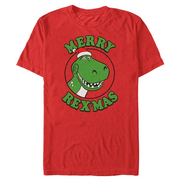 Aperçu: Pixar - Toy Story - Photo de groupe Merry Rexmas - Christmas - Homme T-shirt - Rouge - Devant