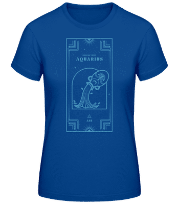 Art Deco Zodiac Sign Aquarius - Dámské basic tričko - Královská modrá - Napřed