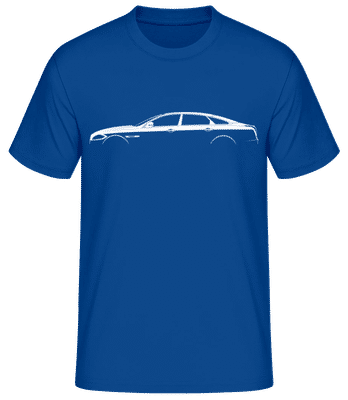 'Jaguar XJ L (X351)' Silhouette - Pánské basic tričko - Královská modrá - Napřed