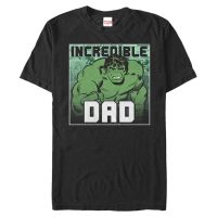 Marvel - Avengers - Hulk Incredible Dad - Deň otcov - Pánske Tričko - Čierna - Predné