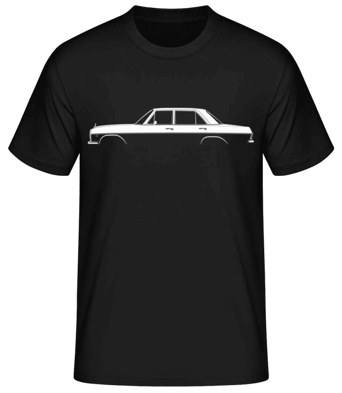 Vorschau: 'Mercedes-Benz 220 (W115)' Silhouette - Männer Basic T-Shirt - Schwarz - Vorne