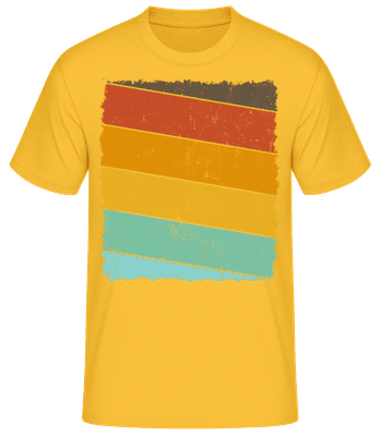 Retro Background Rectangle 3 - Men's Basic T-Shirt - Golden yellow - Front