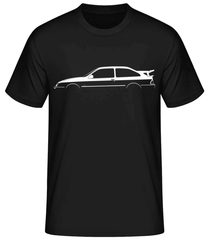 Vorschau: 'Ford Sierra RS500 Cosworth' Silhouette - Männer Basic T-Shirt - Schwarz - Vorne