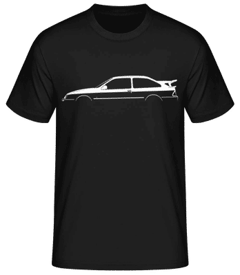 'Ford Sierra RS500 Cosworth' Silhouette - Men's Basic T-Shirt - Black - Front