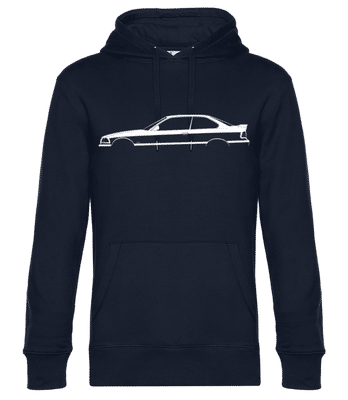 'BMW M3 Coupe E36' Silhouette - Men’s Standard Hoodie - Navy - Front