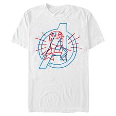 Marvel - Avengers - Logo Cap Doodle Avengers - Pánské Tričko