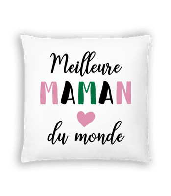 Meilleure Maman Du Monde - Coussin - Blanc - Devant