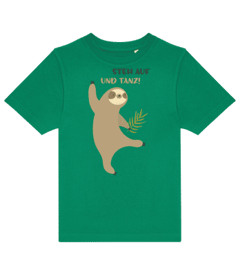 Steh Auf Und Tanz - Kinder T-Shirt B&C - Irischgrün - Vorne