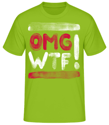 OMG WTF - Men's B&C T-Shirt - Lime - Front