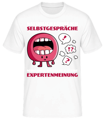Selbstgespräche - Männer Basic T-Shirt - Weiß - Vorne