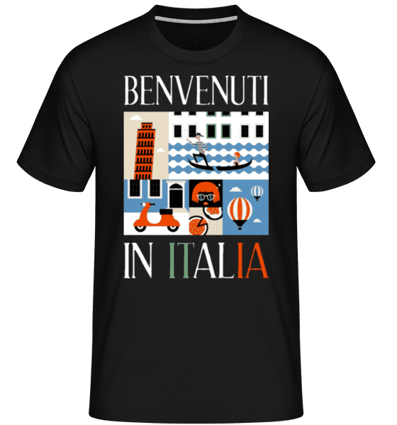 Aperçu: Benvenuti In Italia -  T-Shirt Shirtinator homme - Noir - Devant