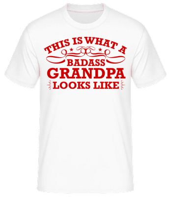 Badass Grandpa - Men's Basic T-Shirt - White - Front