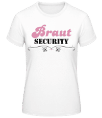 JGA Braut Security Blumen - Frauen Basic T-Shirt - Weiß - Vorne