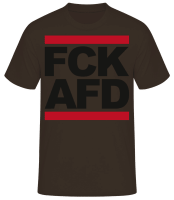 FCK AFD Schwarz - Männer T-Shirt B&C - Braun - Vorne