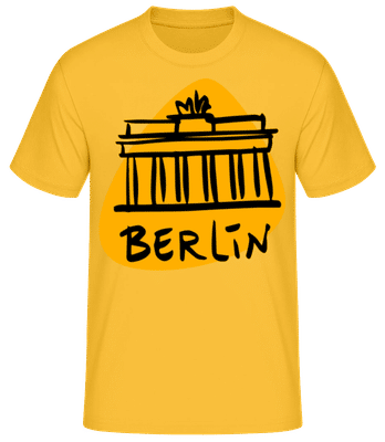 Signe De Berlin - T-shirt standard Homme - Jaune doré - Devant