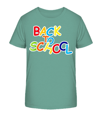 Back To School - T-shirt bio Enfant Stanley Stella 2.0 - Bleu vert - Devant