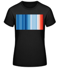 Bandes Climatiques - T-shirt standard Femme - Noir - Devant