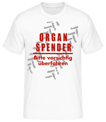 Organspender - Männer Basic T-Shirt - Weiß - Vorne