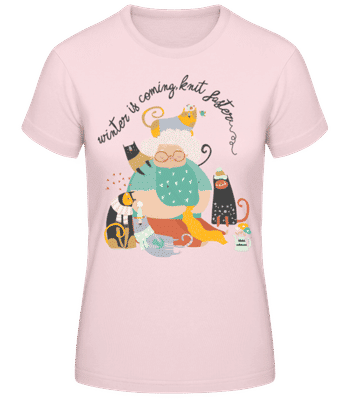 Winter Is Coming - Camiseta básica de mujer - Rosa - delante