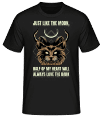 Just Like The Moon - Camiseta básica para hombre - Negro - delante