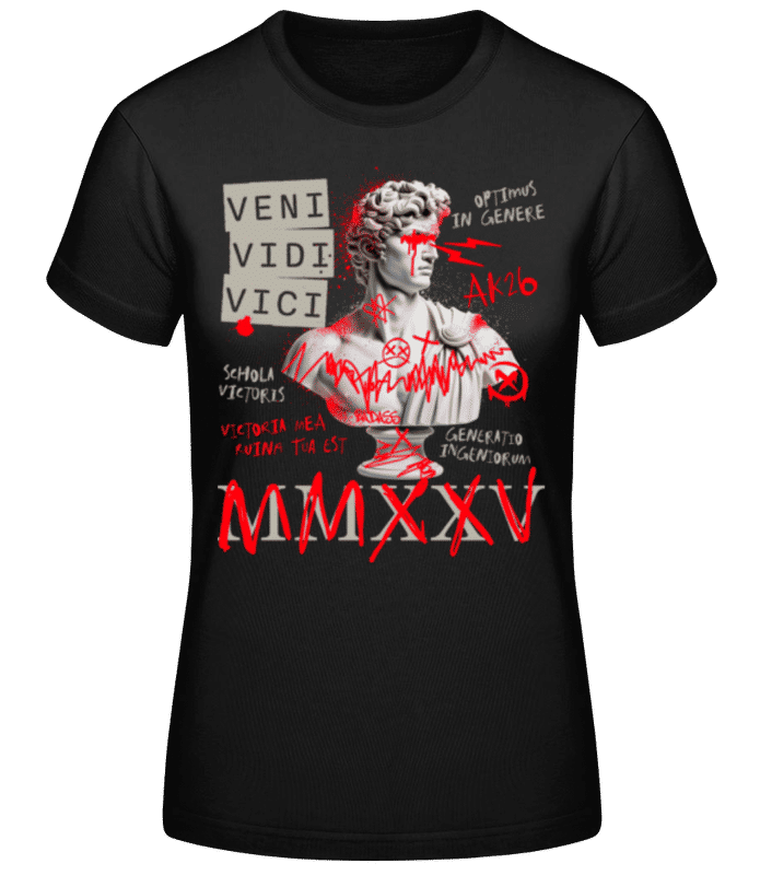 Vorschau: Abi Veni Vidi Vici - Frauen Basic T-Shirt - Schwarz - Vorne