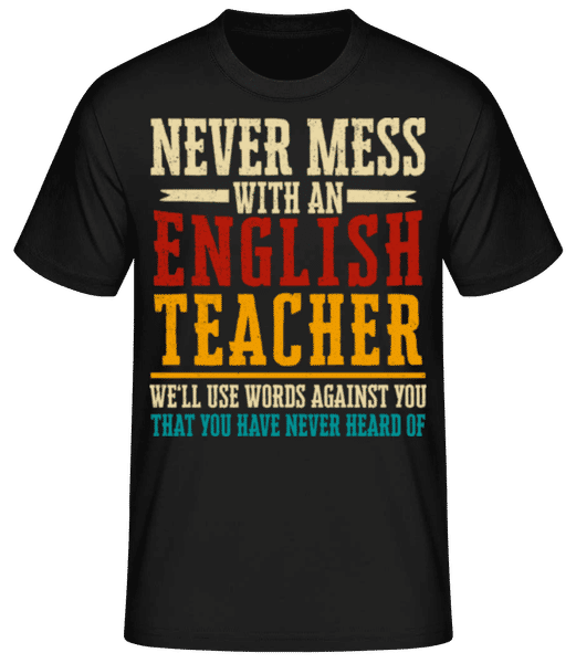 Aperçu: English Teacher - T-shirt standard Homme - Noir - Devant