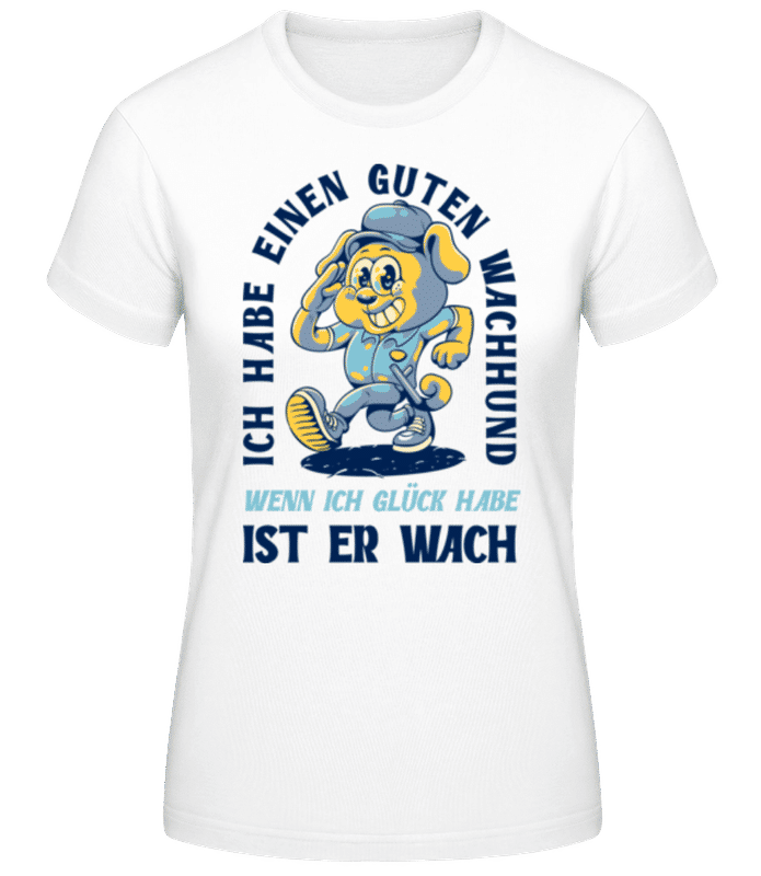 Vorschau: Guter Wachhund Bogen - Frauen Basic T-Shirt - Weiß - Vorne