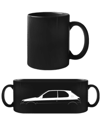 'Peugeot 306 Le Mans' Silhouette · Black Mug