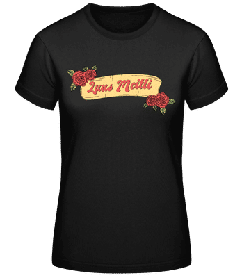 Luus Meitli - Frauen Basic T-Shirt - Schwarz - Vorne
