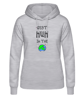 Worlds Best Mum - Frauen Hoodie - Grau meliert - Vorne