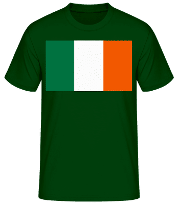 Irland Fahne - Männer Basic T-Shirt - Flaschengrün - Vorne