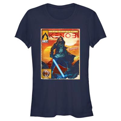 Star Wars - Obi-Wan Kenobi - Obi-Wan Kenobi Komically Kenobi - Femme T-shirt - Bleu marine - Devant